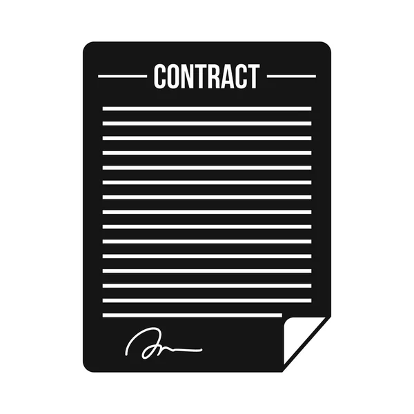 Піктограма контракту у простому стилі — стоковий вектор