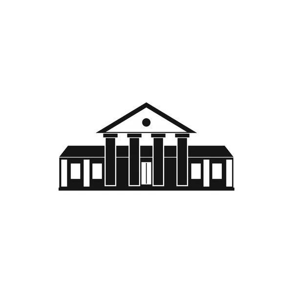 Bank gebouw pictogram, eenvoudige stijl — Stockvector