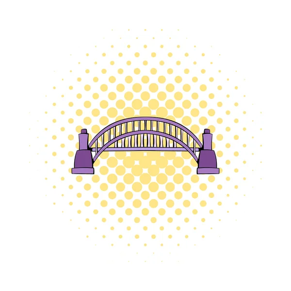 Sydney Harbour Bridge ikona, komiks styl — Stockový vektor