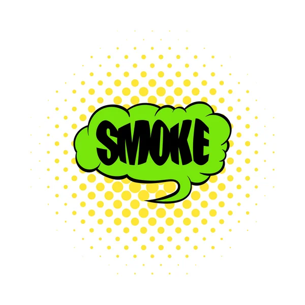 Kouře slovo ikona, komiks styl — Stockový vektor