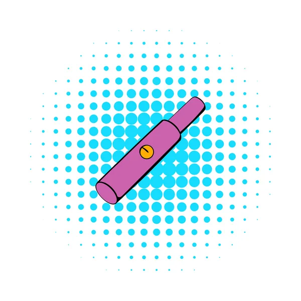 Icono de cartucho de cigarrillo electrónico, estilo cómic — Vector de stock