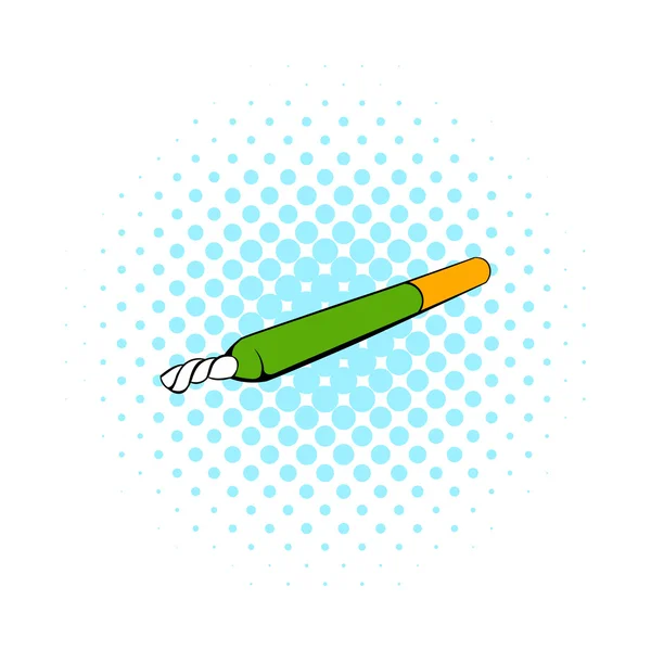Icône de joint de marijuana, style BD — Image vectorielle
