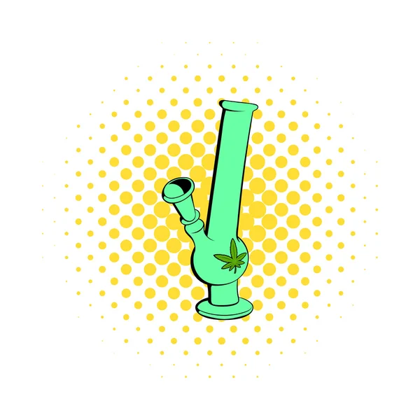 Bong for smoking icon in comics style — Stock Vector