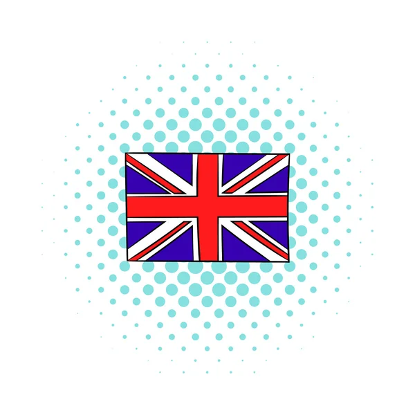 Икона флага Великобритании в стиле комиксов — стоковый вектор