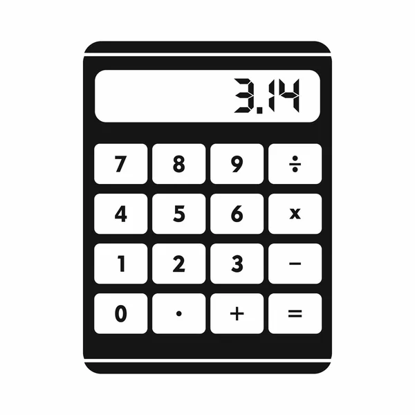 Calculatorpictogram in eenvoudige stijl — Stockvector