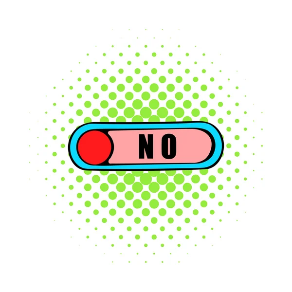 Toggle switch in No position icon, comics style — Stock Vector