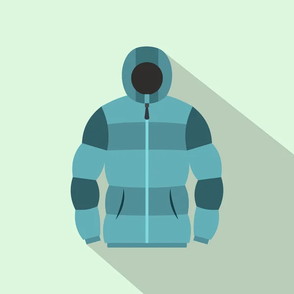 Blå hoodie ikon, platt stil — Stock vektor
