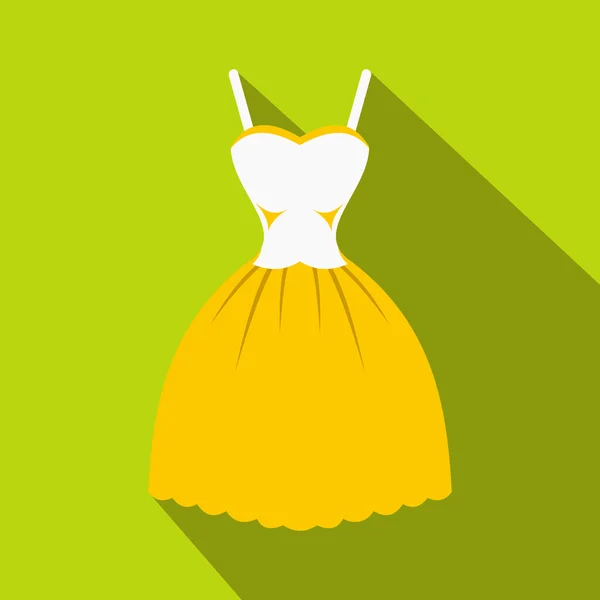 Икона летнего платья, плоский стиль — стоковый вектор