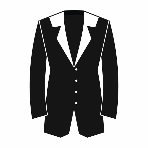 Chaqueta clásica negra icono, estilo simple — Archivo Imágenes Vectoriales