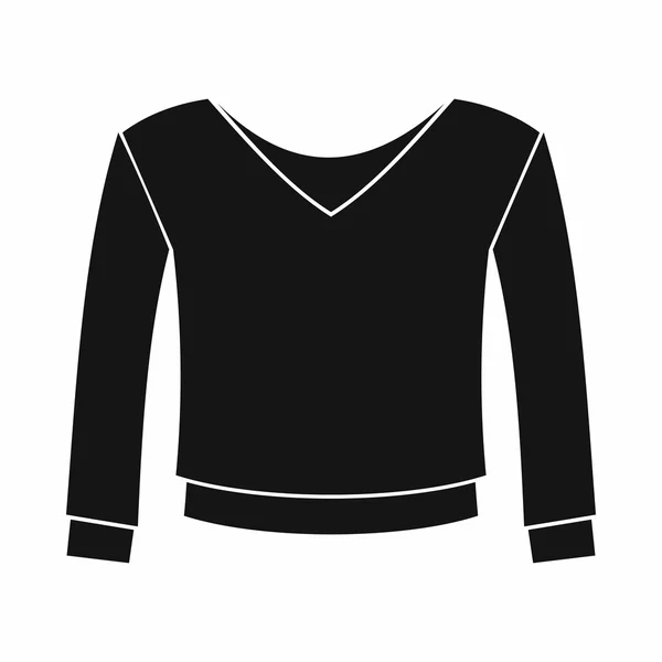 Donna icona pullover, stile semplice — Vettoriale Stock
