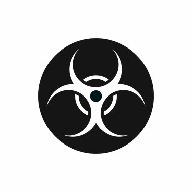 Biohazard sembol simge, basit tarzı
