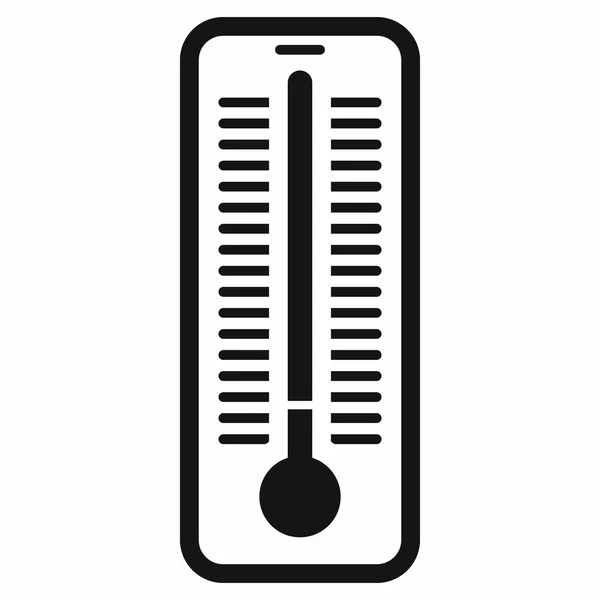 Icona termometro esterno, nero semplice stile — Vettoriale Stock