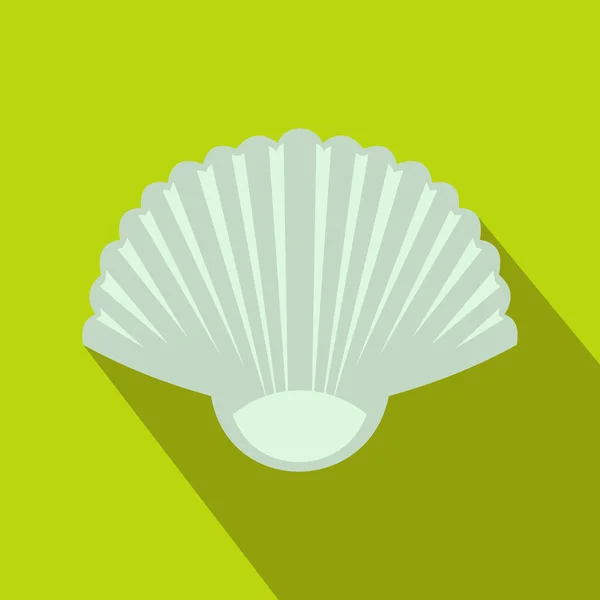 Икона Seashell, плоский стиль — стоковый вектор