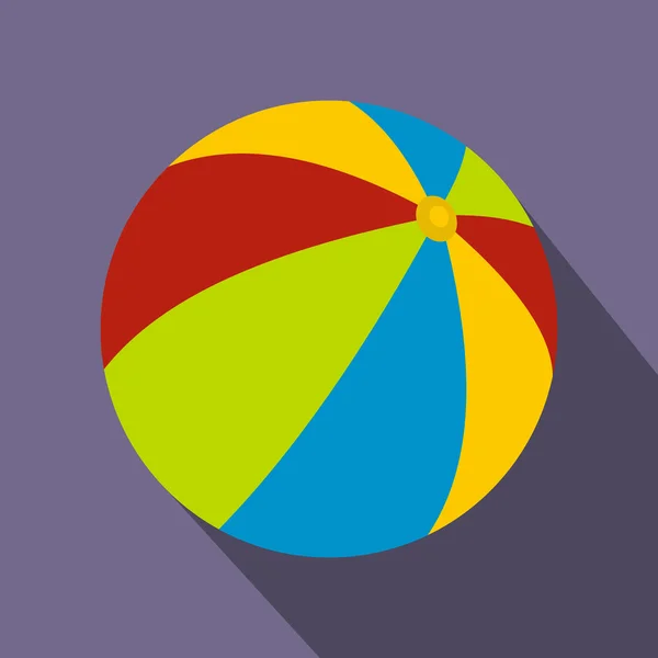 Icono de la pelota de playa, estilo plano — Archivo Imágenes Vectoriales