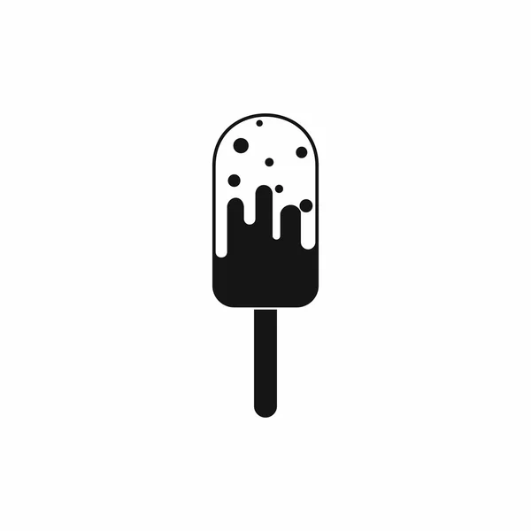 巧克力冰激淋图标，简单的样式 — 图库矢量图片
