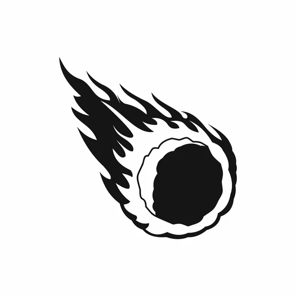 Fallande meteor med lång svans ikon, enkel stil — Stock vektor