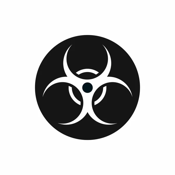 Biohazard symbol icon, simple style — Stock Vector