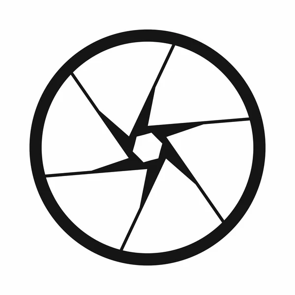 Icono de apertura del obturador de la cámara, estilo simple — Vector de stock