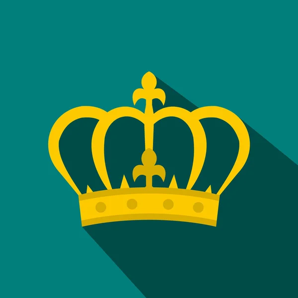 Icona della corona in stile piatto — Vettoriale Stock
