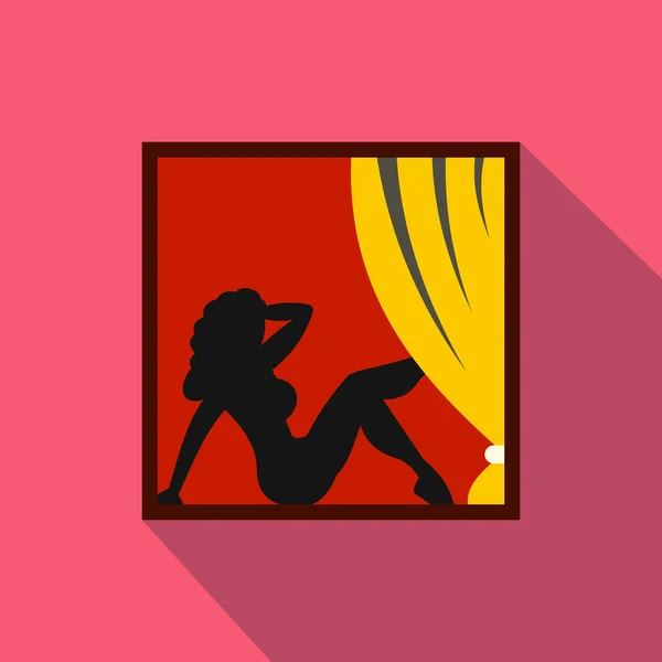 Amsterdam Red Light District icono. estilo plano — Vector de stock