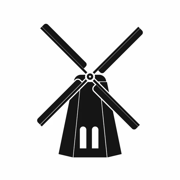 Icona del mulino a vento in stile semplice — Vettoriale Stock