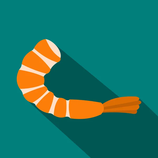 Shrimp icon in flat style — Stock Vector