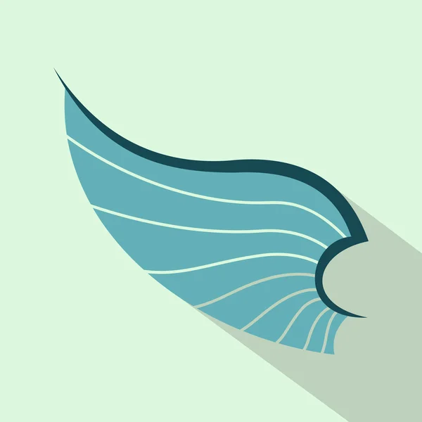Křídlo ikona v plochý — Stockový vektor