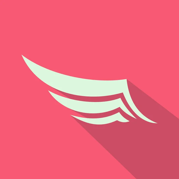 Vleugel pictogram in vlakke stijl — Stockvector