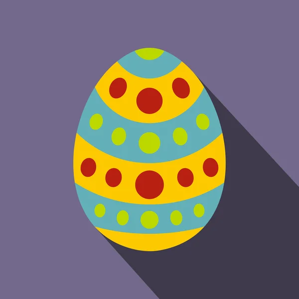 Icono de huevo de Pascua, estilo plano — Archivo Imágenes Vectoriales