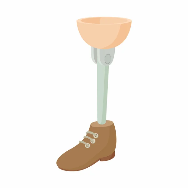 Икона протезной ноги, мультяшный стиль — стоковый вектор