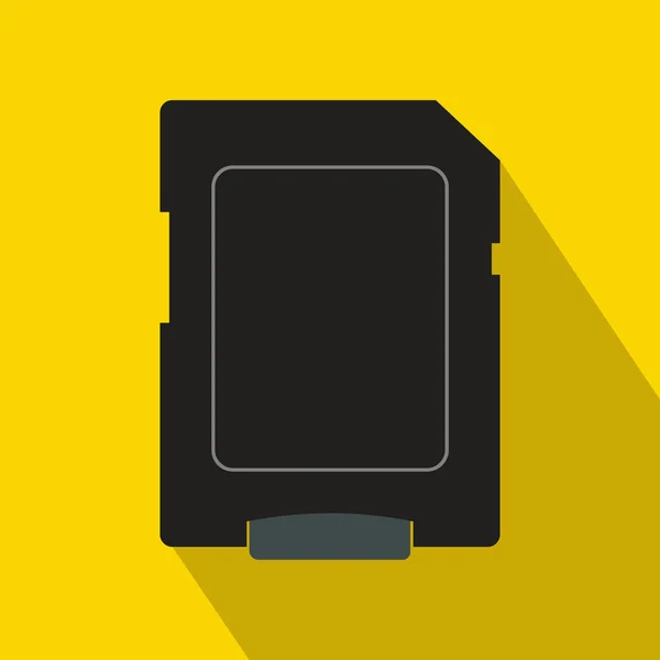 Icono de tarjeta Micro SD, estilo plano — Archivo Imágenes Vectoriales