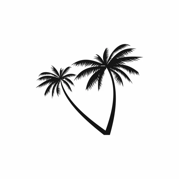 Dos palmeras de coco icono, estilo simple — Vector de stock