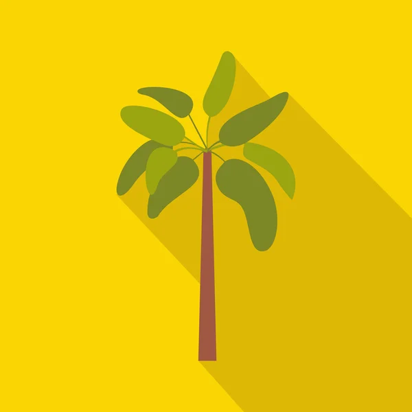Palm növény fa ikon, lapos stílusú — Stock Vector