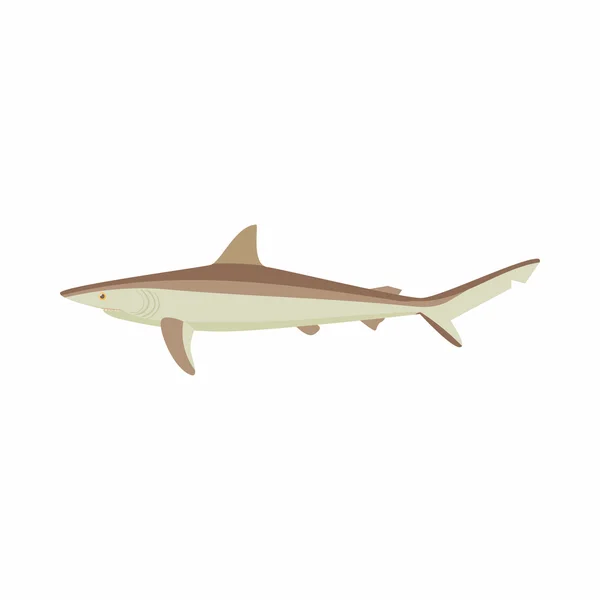 Icône de requin, style dessin animé — Image vectorielle