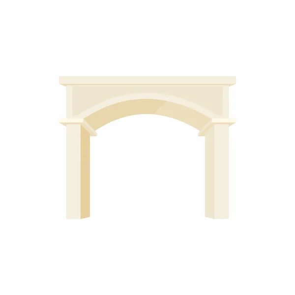 Portail antique avec icône de colonnes, style dessin animé — Image vectorielle