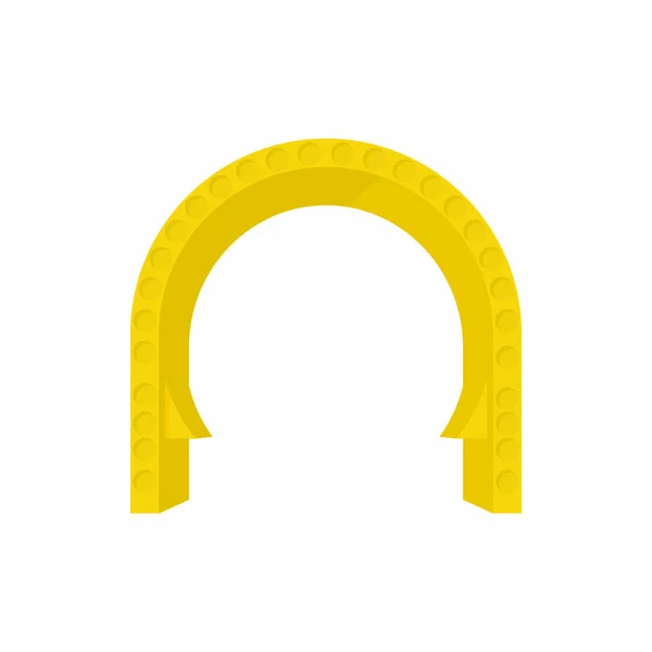 Icono de arco semicircular, estilo de dibujos animados — Vector de stock