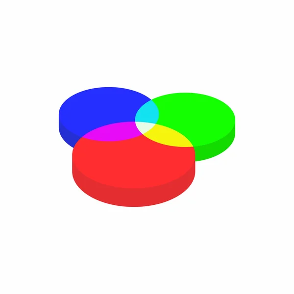 Renk aralığı spektrum daire yuvarlak paleti simgesi — Stok Vektör