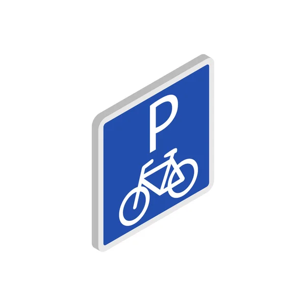 Parkeerplaats voor fietsen pictogram, isometrische 3D-stijl — Stockvector