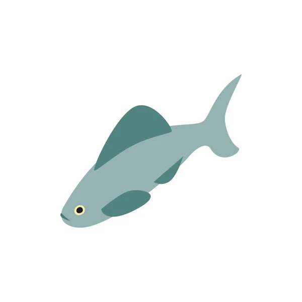 Иконка акулы, изометрический 3d стиль — стоковый вектор