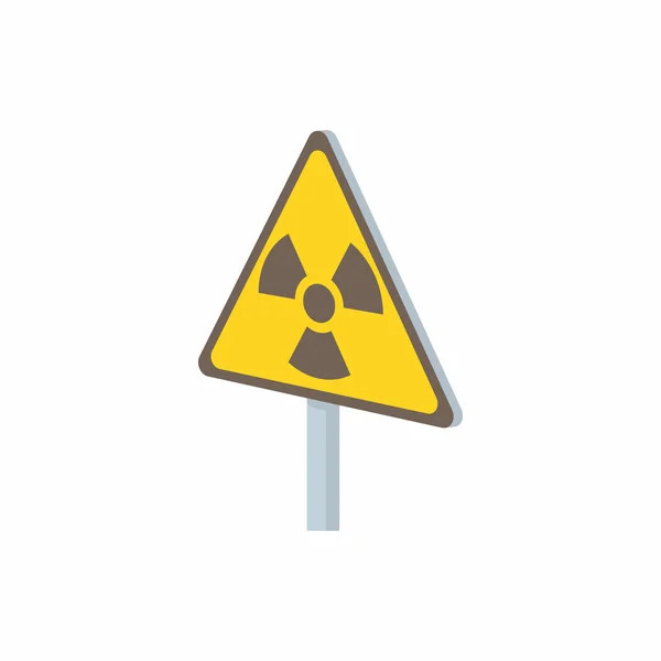 Icona segno di radiazione in stile cartone animato — Vettoriale Stock
