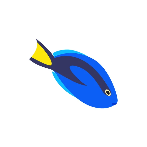 Surgeon fish icon, isometric 3d style — Stock Vector
