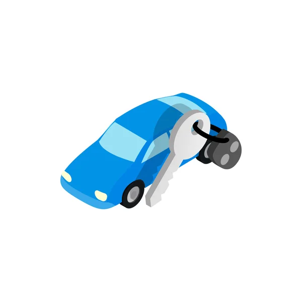 Icono de coche evacuado, estilo isométrico 3d — Vector de stock