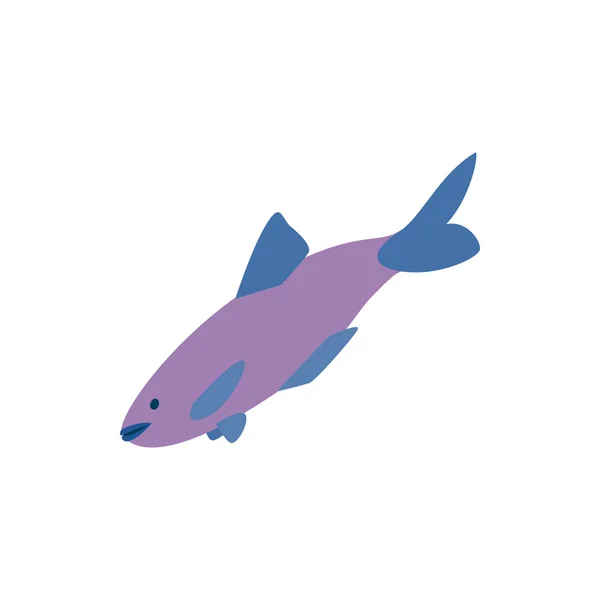 Salmón icono de pescado, estilo isométrico 3d — Vector de stock