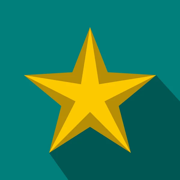 Icône étoile, style plat — Image vectorielle
