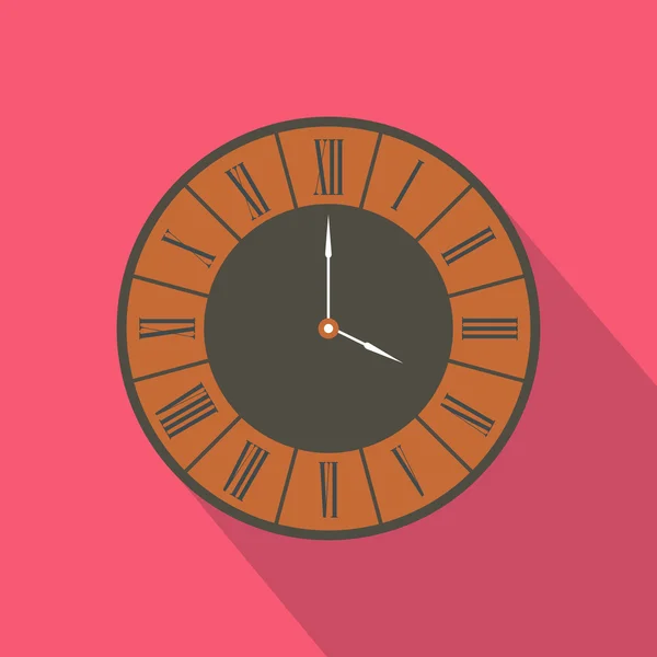 Icono de reloj, estilo plano — Archivo Imágenes Vectoriales