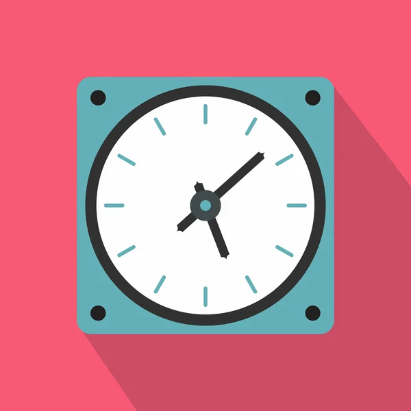 Icono de reloj, estilo plano — Archivo Imágenes Vectoriales