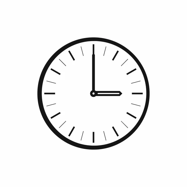 Horloge pictogram, eenvoudige stijl — Stockvector