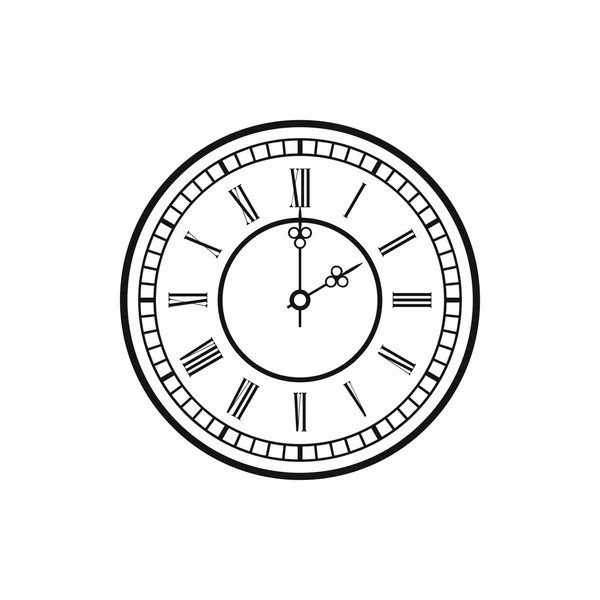 Horloge pictogram, eenvoudige stijl — Stockvector