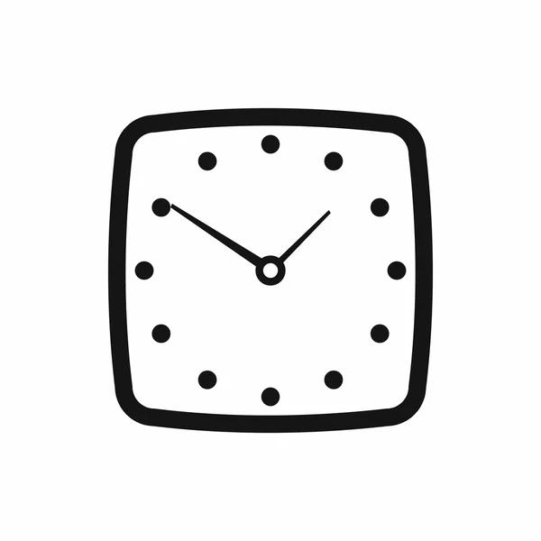 シンプルなスタイルの時計アイコン — ストックベクタ