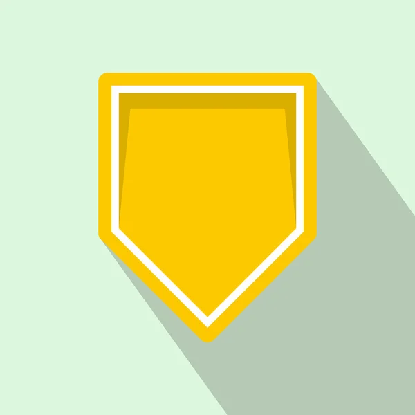 Sárga zászlóval ikon, lapos stílusú — Stock Vector
